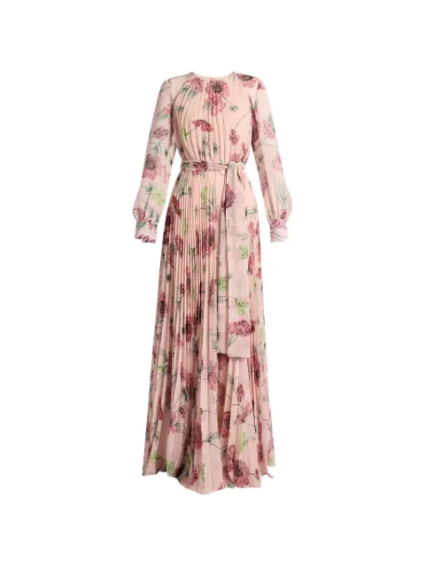 ERDEM floral-print pleated gown