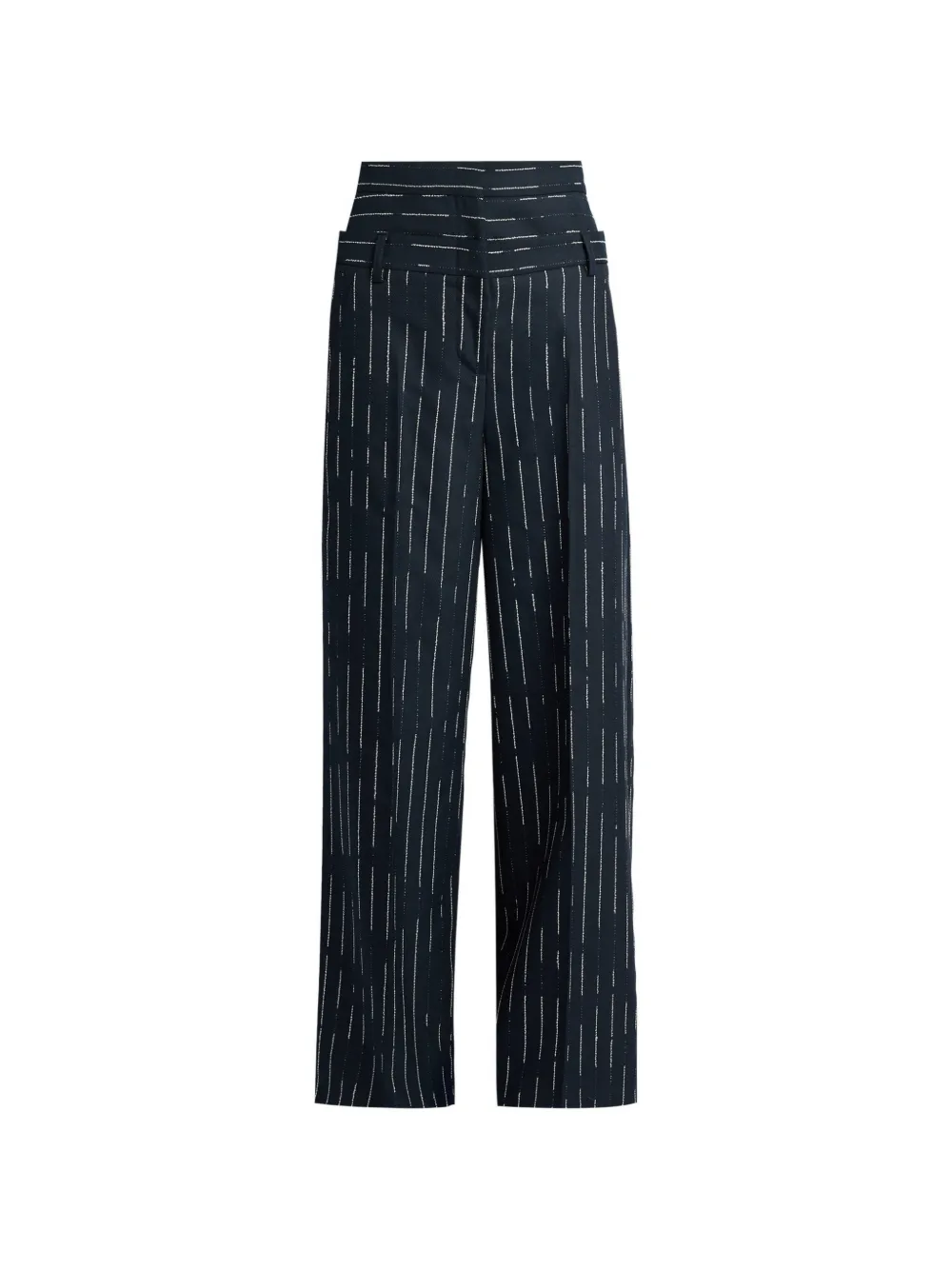 ERDEM stripe-pattern wide-leg trousers - Blu