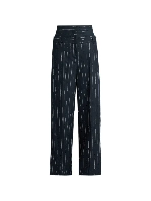 ERDEM stripe-pattern wide-leg trousers