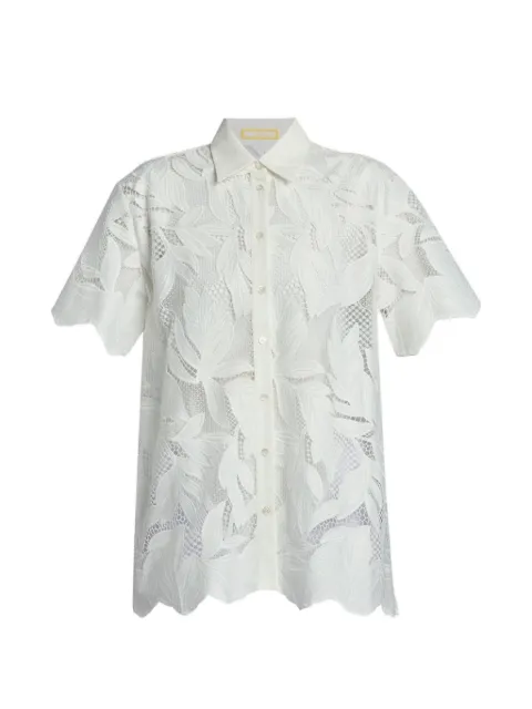 ERDEM cutwork leaf-embroidered shirt