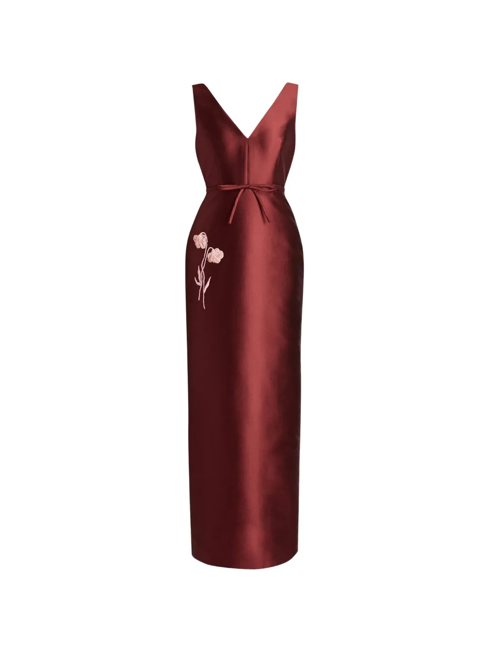 ERDEM embroidered Mikado gown - Rosso