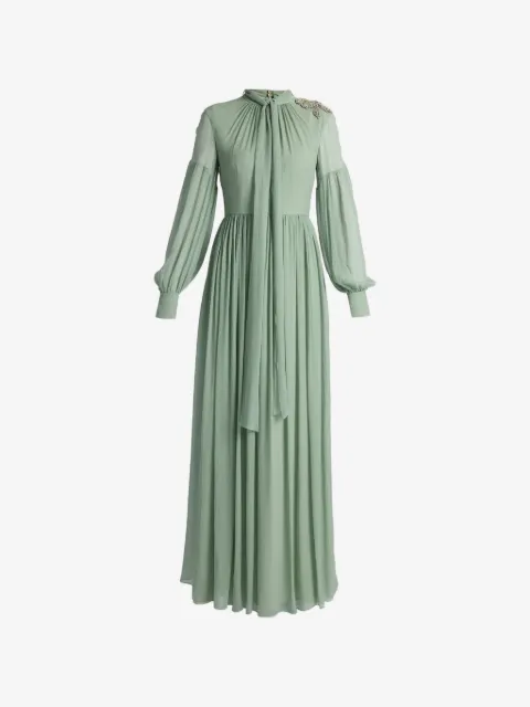 ERDEM vestido largo con detalles