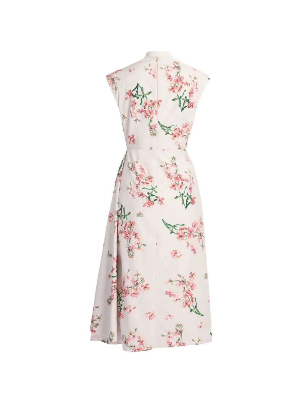 ERDEM floral-print draped dress Beige