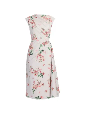 Ulla Johnson Lausanne Floral Midi Dress | White | FARFETCH