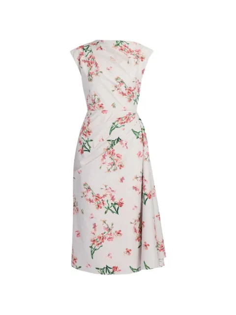 ERDEM floral-print draped dress