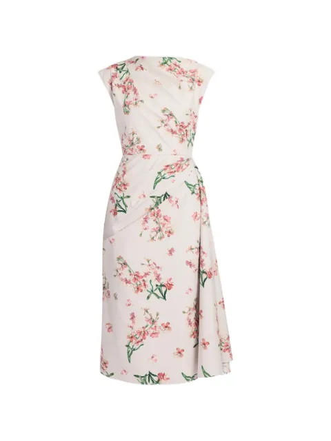 ERDEM floral-print draped dress