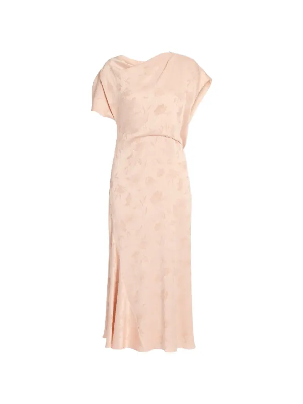 Erdem Floral-jacquard Creponne Dress in Pink