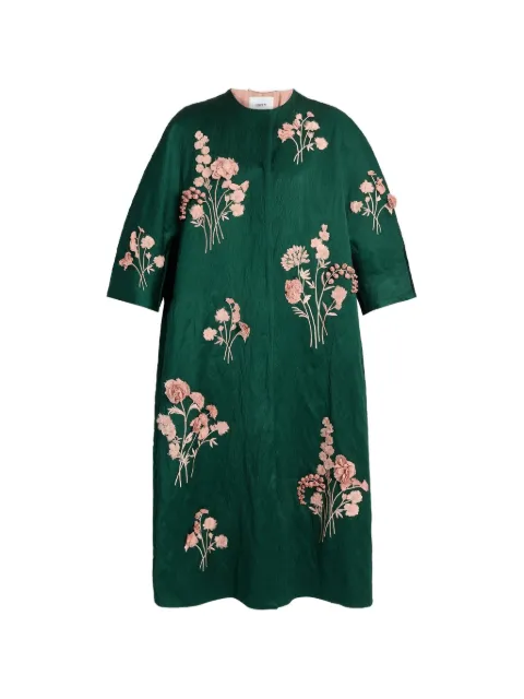 ERDEM embroidered textured-satin coat