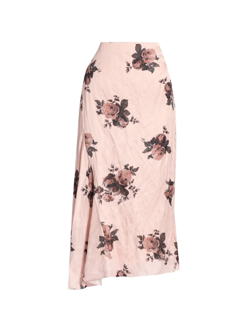 ERDEM floral-print asymmetric midi skirt Roze