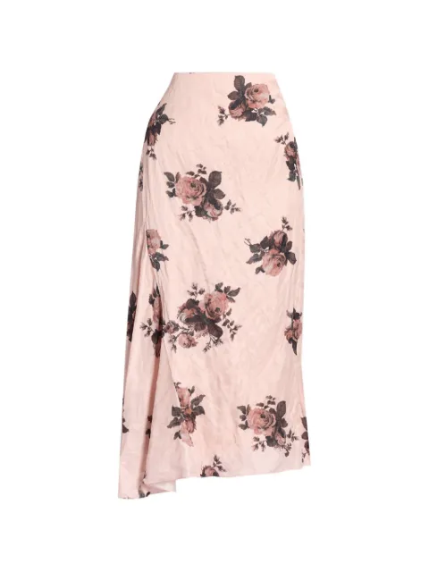 ERDEM floral-print asymmetric midi skirt