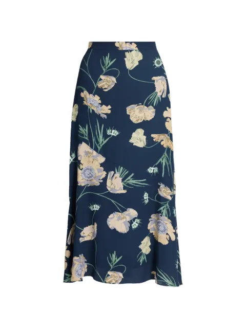 ERDEM falda midi con diseño acampanado y estampado floral
