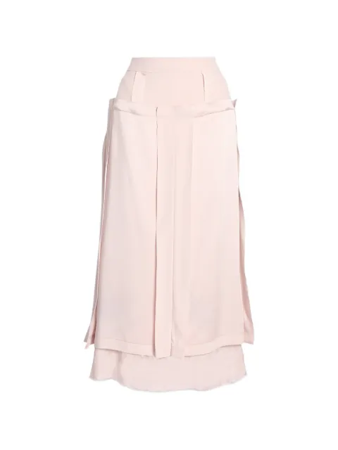 ERDEM layered high-waist midi skirt