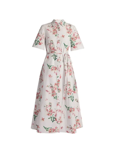 ERDEM floral-print cotton-poplin midi dress