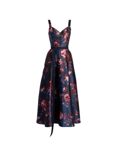 ERDEM floral-print belted maxi dress