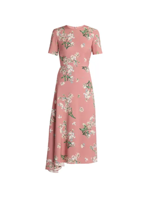 ERDEM floral-print draped dress