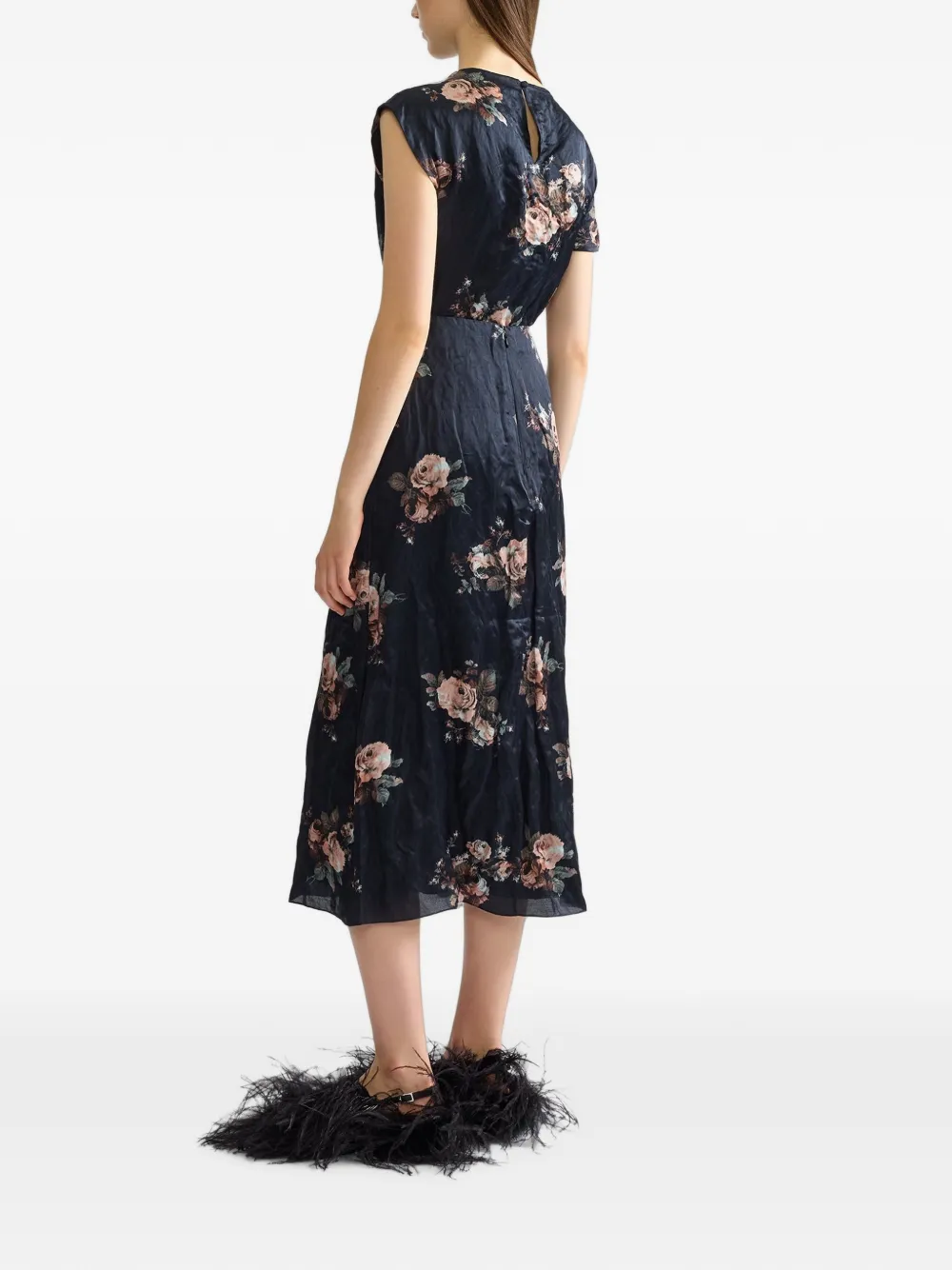 ERDEM Gedrapeerde blouse Zwart