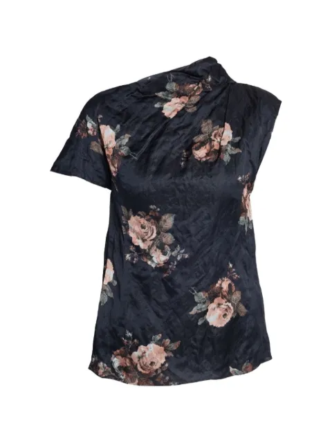 ERDEM floral-print draped blouse