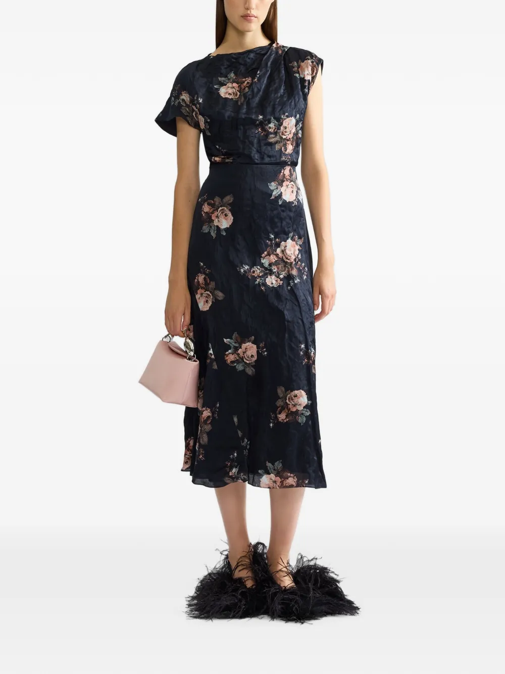 ERDEM Gedrapeerde blouse Zwart