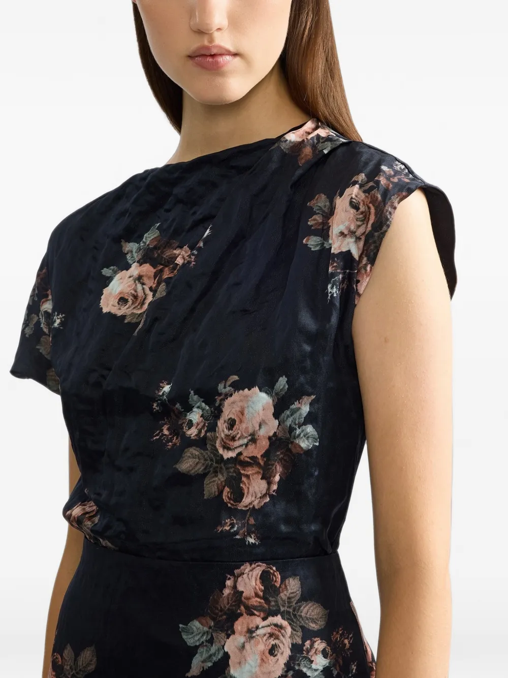 ERDEM Gedrapeerde blouse Zwart