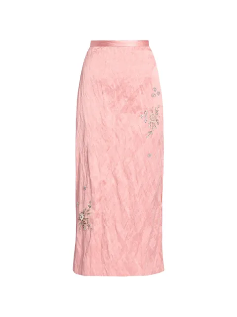 ERDEM embroidered pencil midi skirt