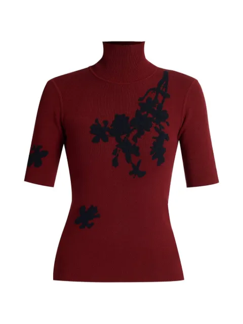 ERDEM jacquard short-sleeve top