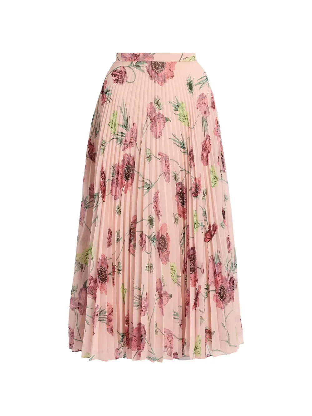 ERDEM Gonna midi plissettata a fiori - Rosa