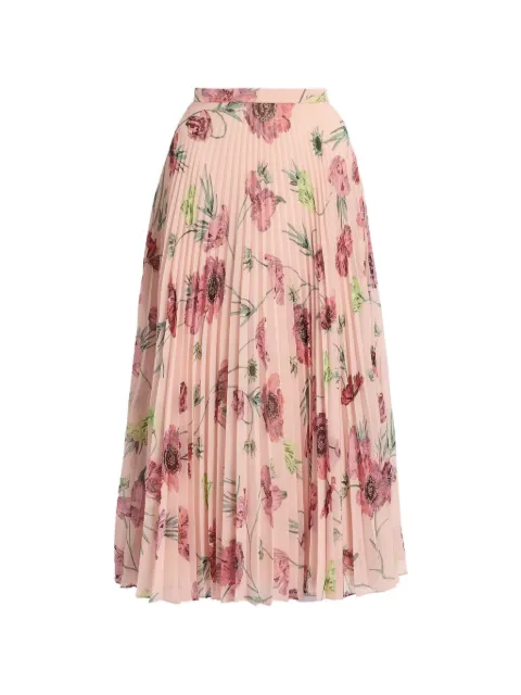 ERDEM falda midi con estampado floral