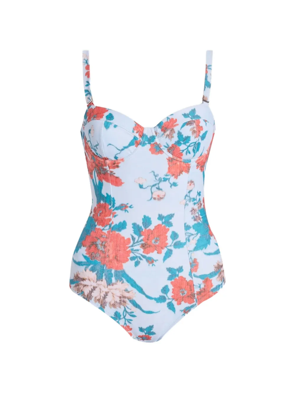 ERDEM Costume intero a fiori - Blu