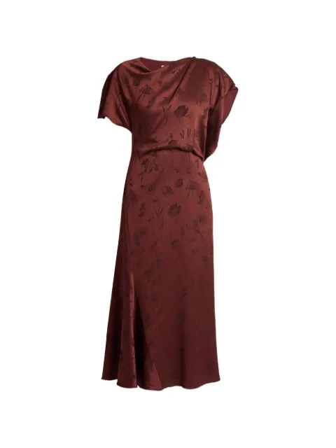 ERDEM floral-jacquard creponne midi dress