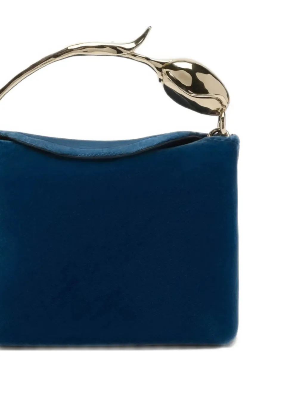 ERDEM Bloom fluwelen mini-tas Blauw