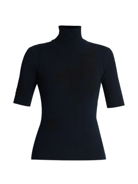 ERDEM jacquard short sleeve sweater 