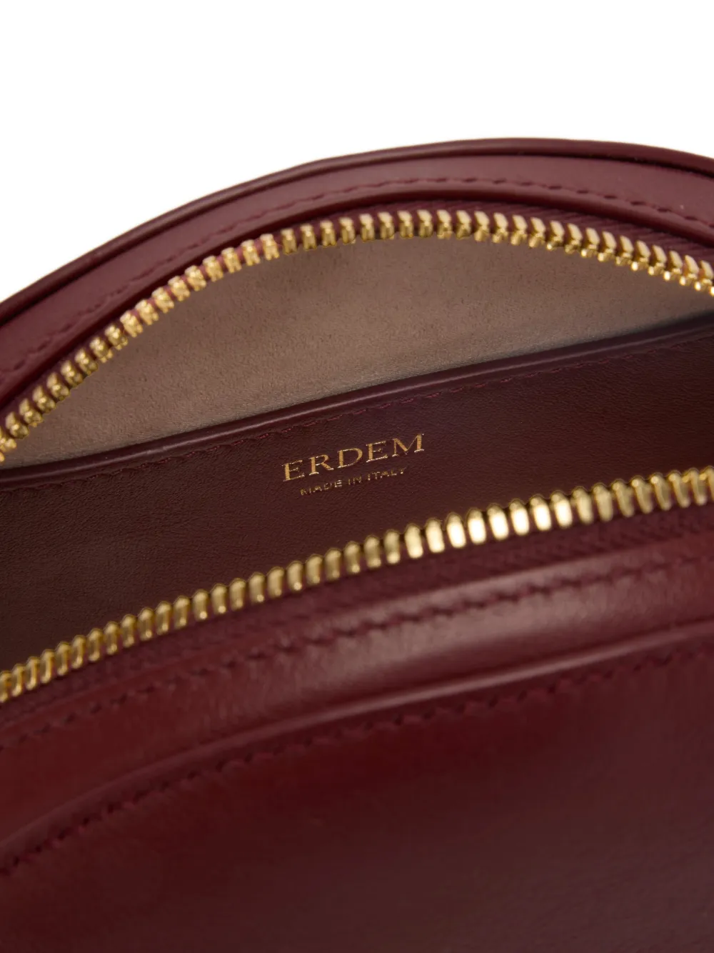 ERDEM Flora leren mini-tas Rood