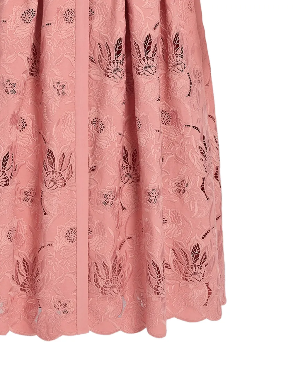 ERDEM Mouwloze katoenen midi-jurk met uitgesneden details en bloemen Roze