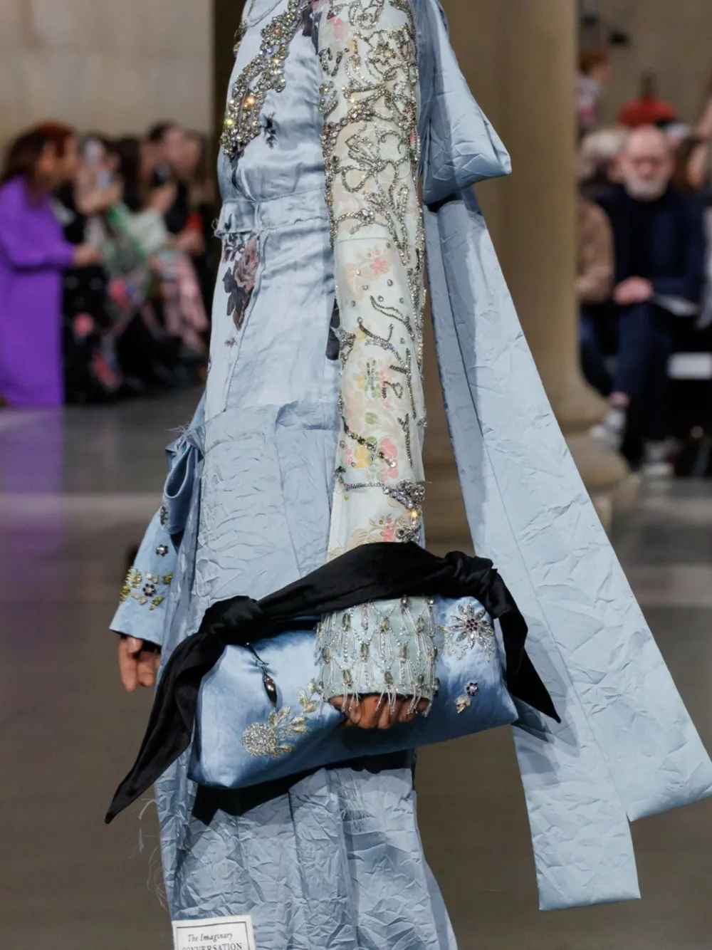 ERDEM Bloom Tote Bag in Blue, view 2