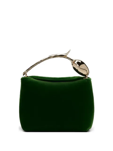 ERDEM flower-handle velvet clutch bag