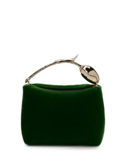ERDEM micro Bloom flower-handle velvet tote bag