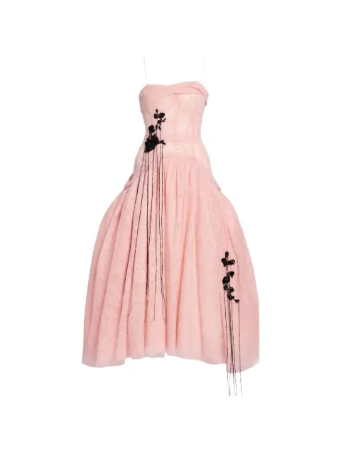ERDEM floral-lace midi dress