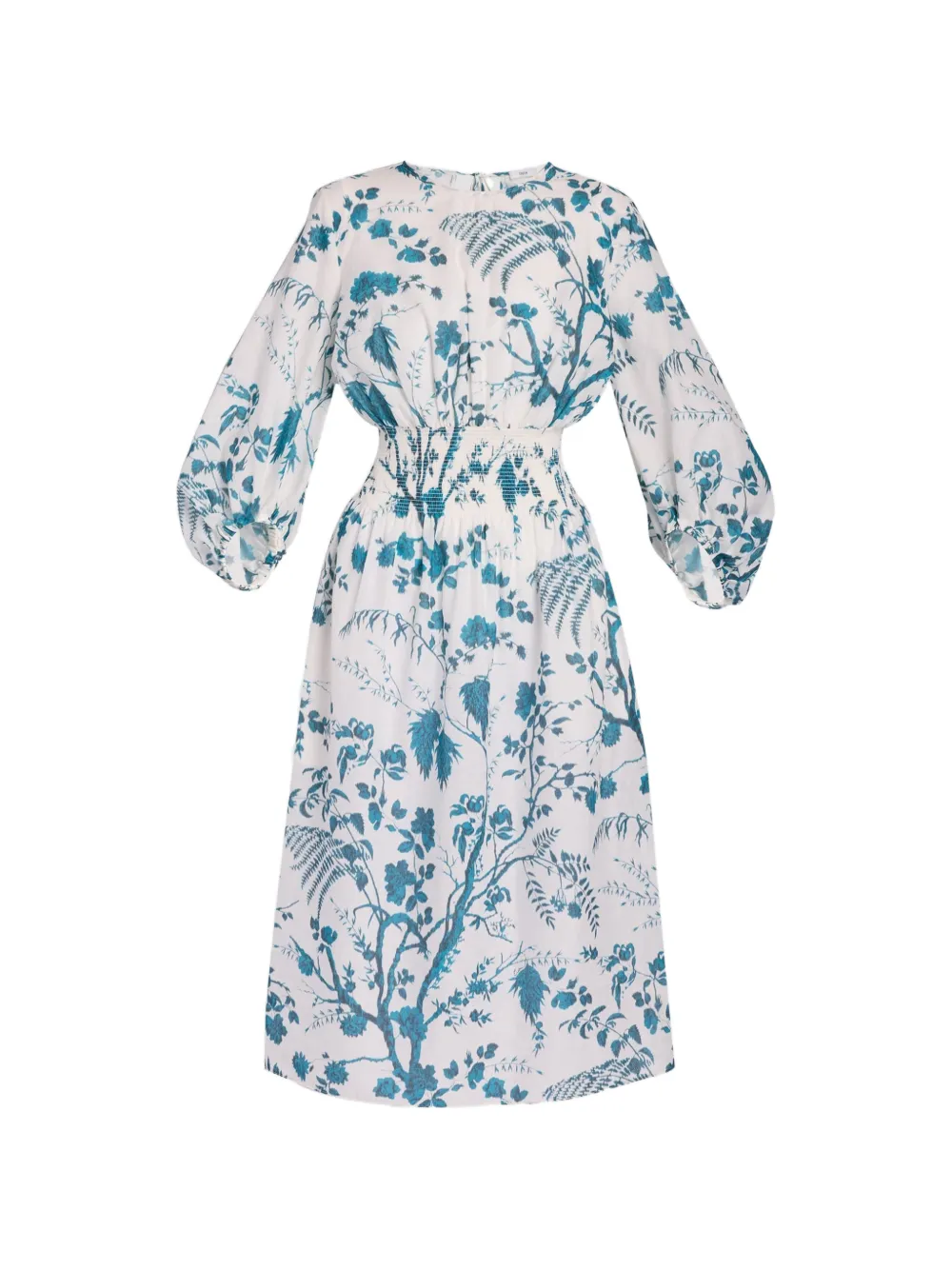 ERDEM Abito midi con stampa - Bianco