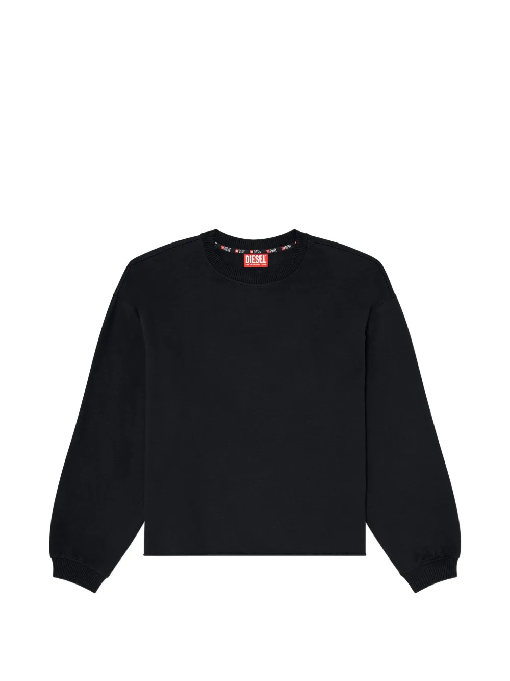 Diesel Peached raw-hem cotton sweatshirt - Nero