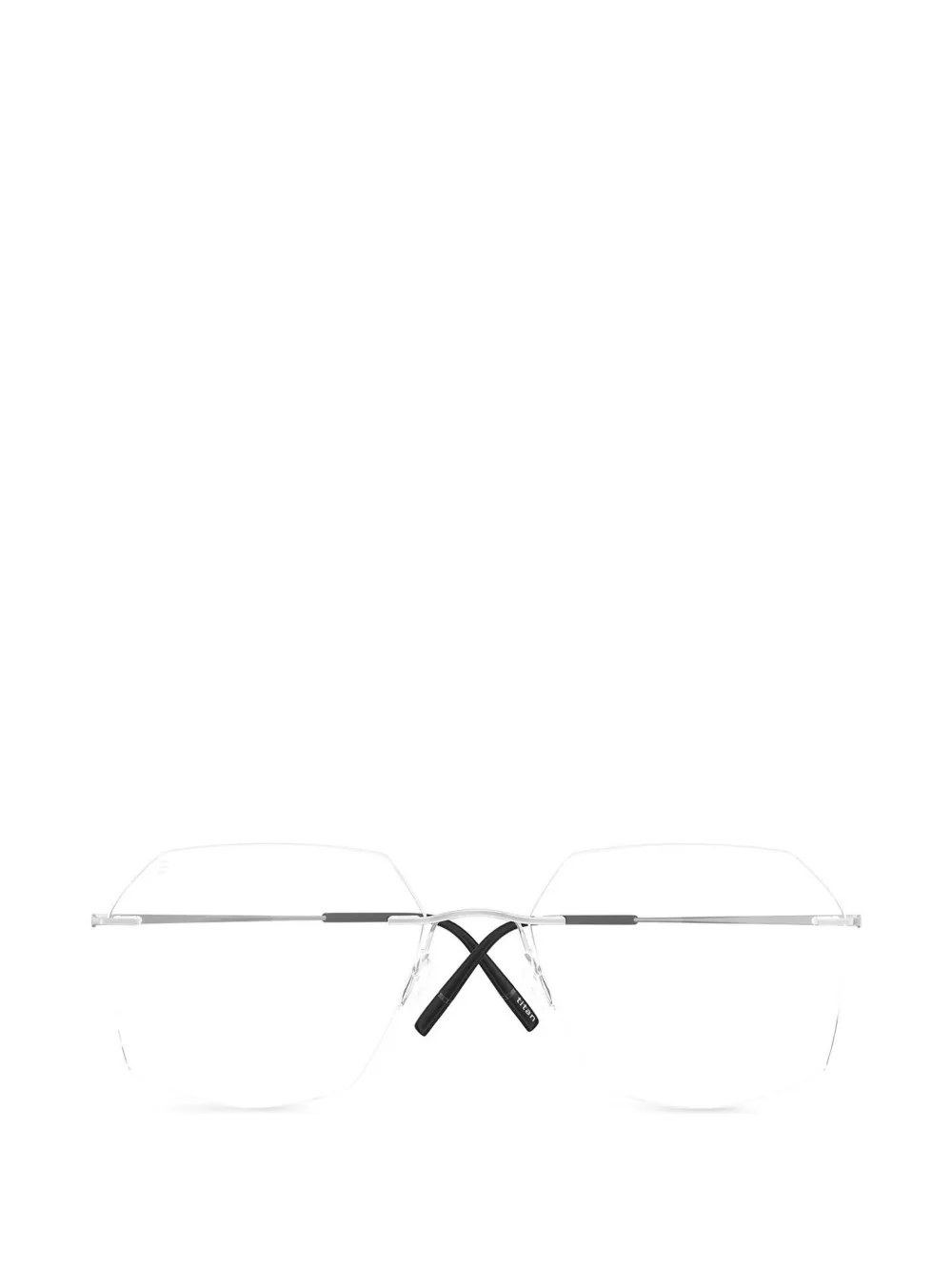 Silhouette Titan Minimal Art Stellar geometric-frame glasses - Argento