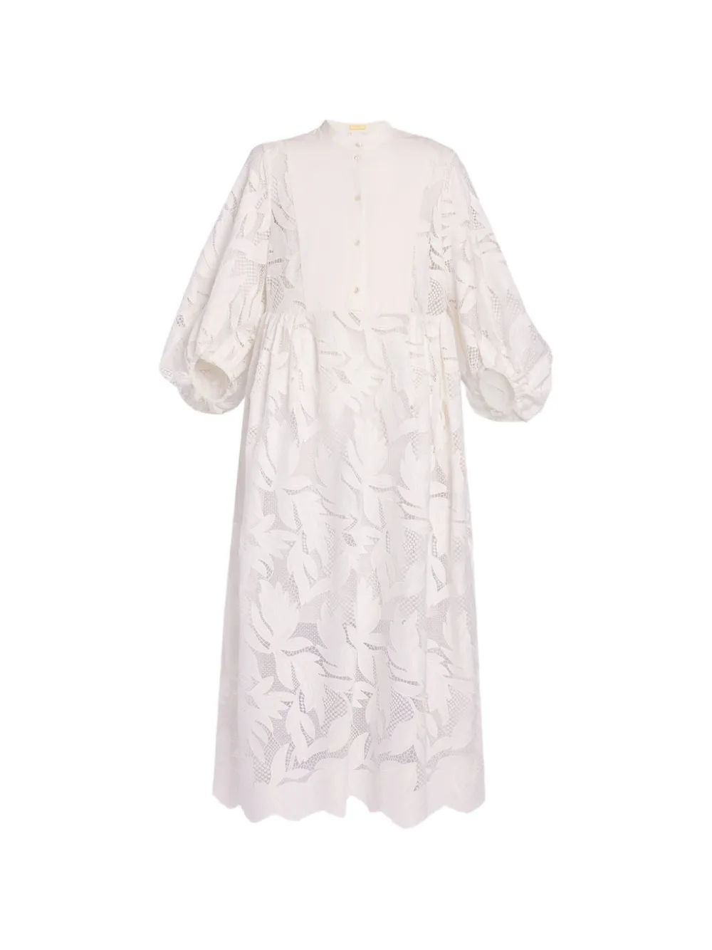 ERDEM Abito midi a fiori - Bianco