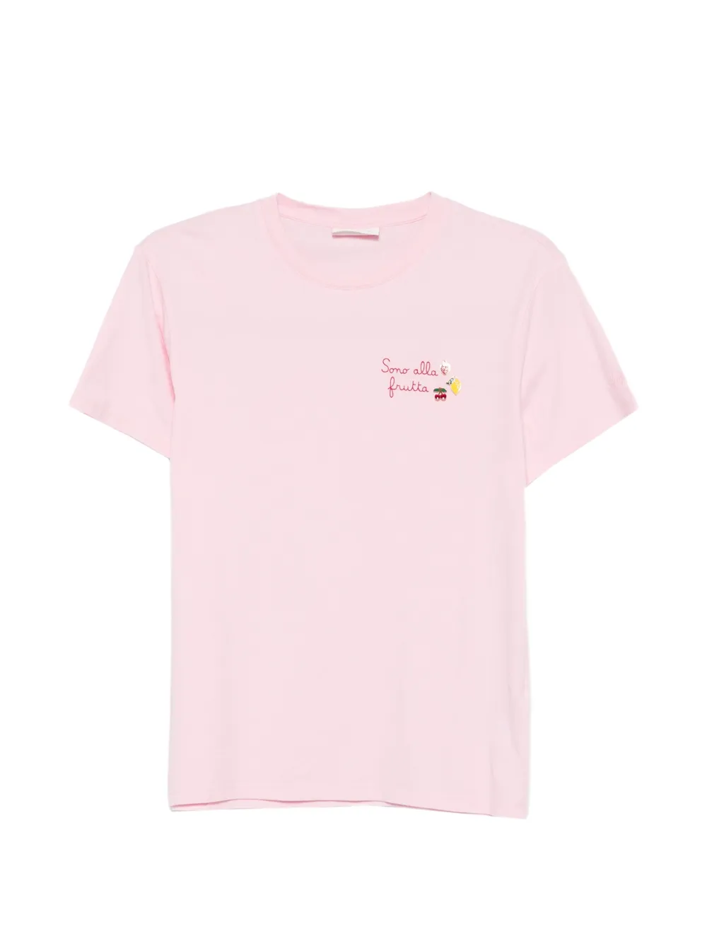 MC2 Saint Barth Emilie katoenen T-shirt met borduurwerk Roze