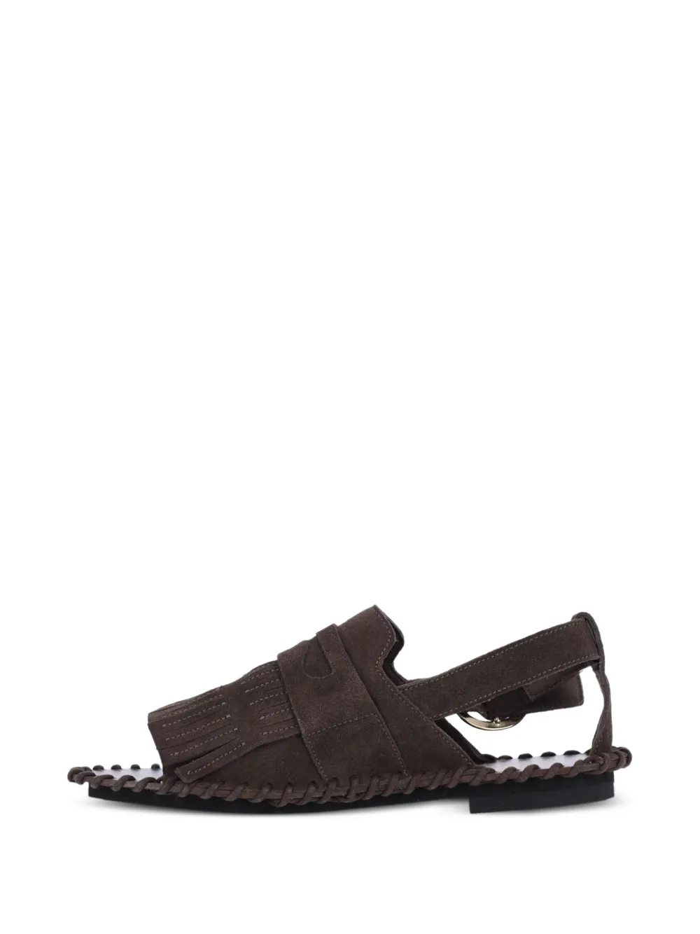 Alexander Hotto fringe-detail buckled sandals Bruin