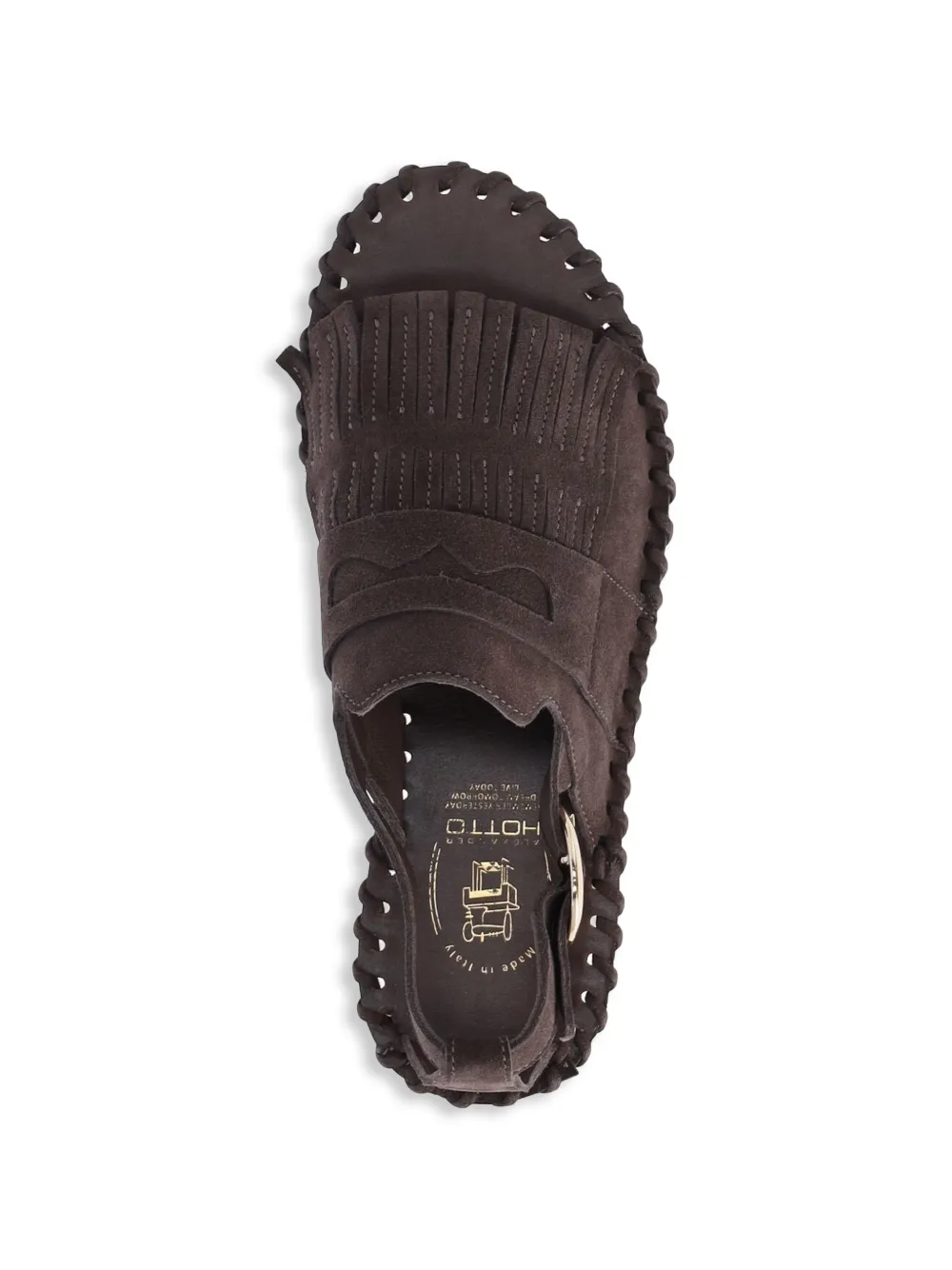 Alexander Hotto fringe-detail buckled sandals Bruin