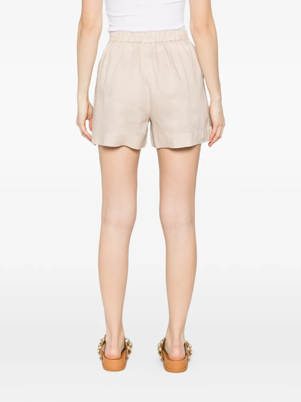 MC2 Saint Barth Amani geplooide shorts Beige