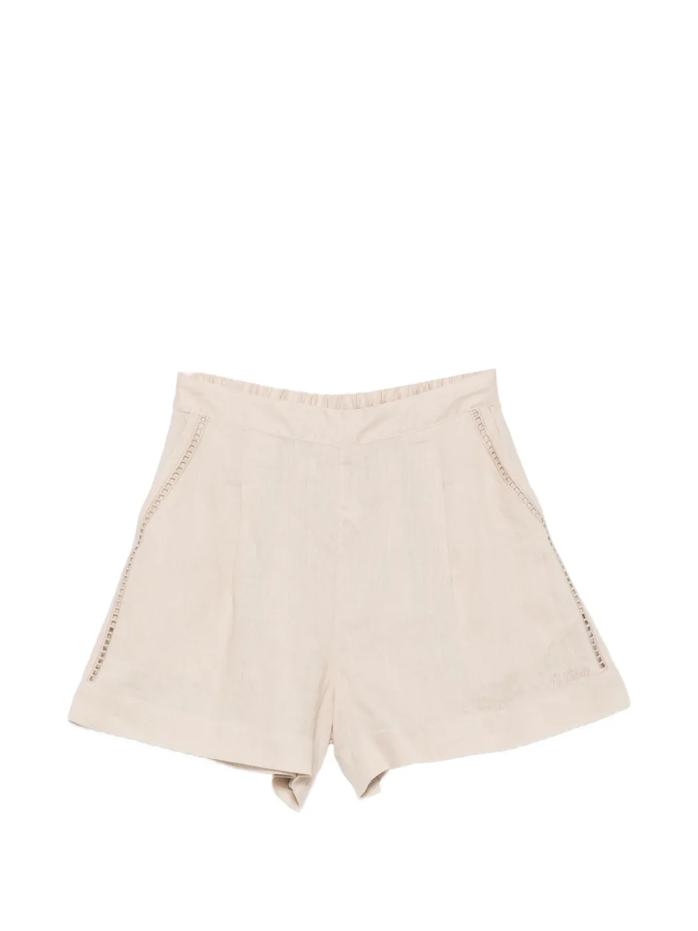 MC2 Saint Barth Amani geplooide shorts Beige
