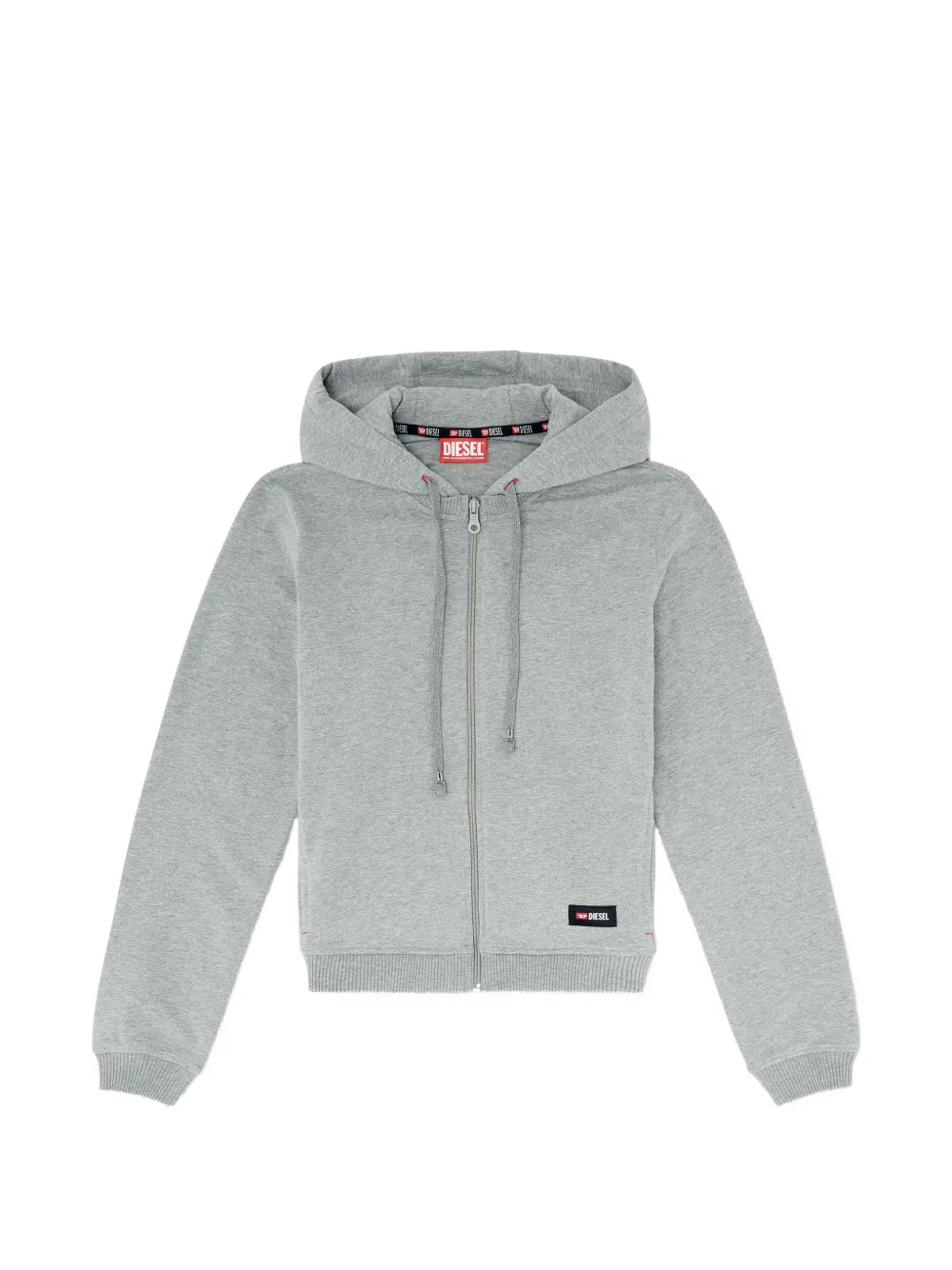 Diesel zip-up drawstring hoodie - Grigio