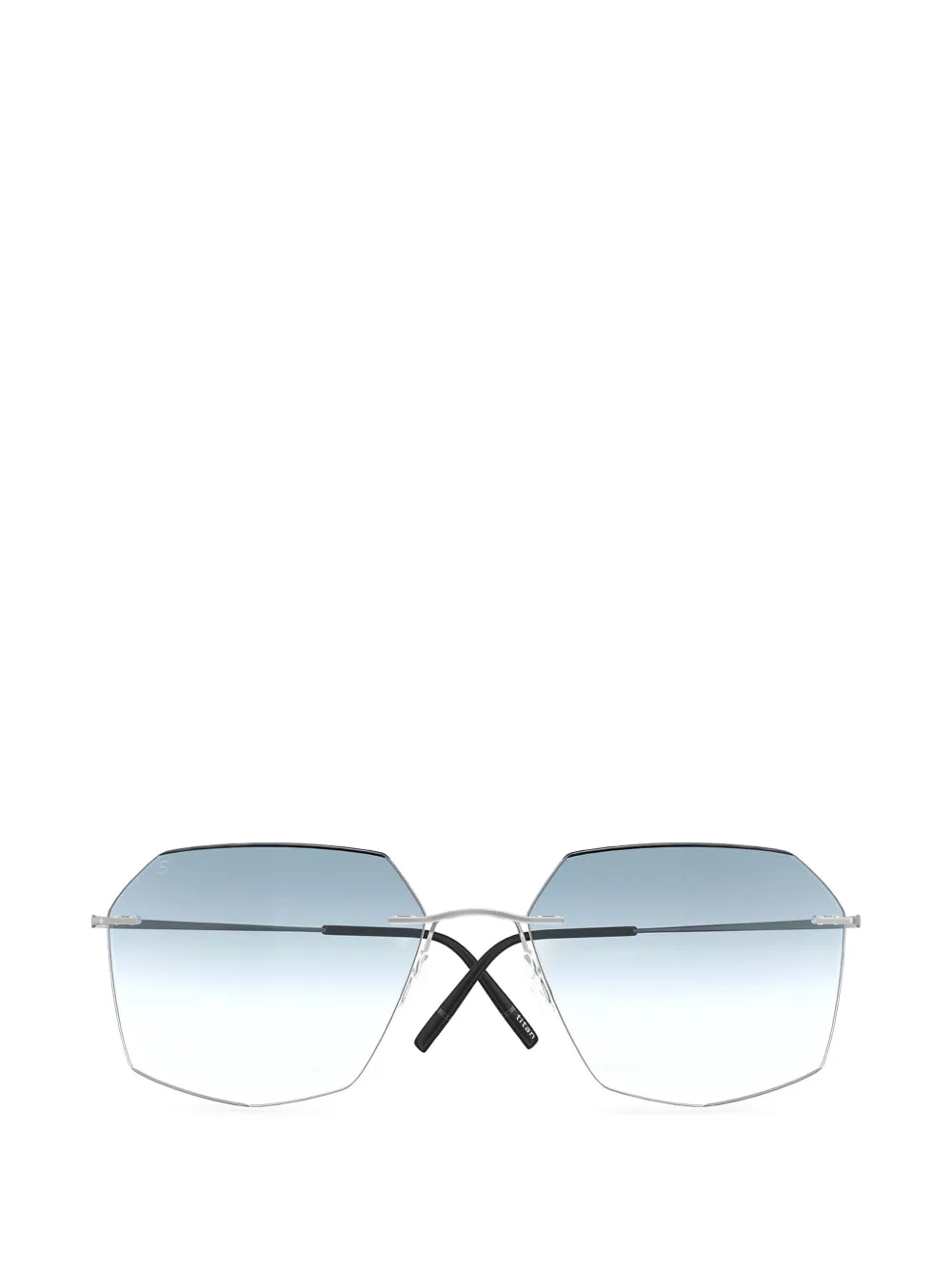 Silhouette Titan Minimal Art Stellar geometric-frame glasses - Argento
