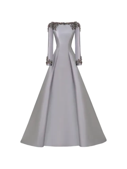 Gemy Maalouf robe Mikado à perles