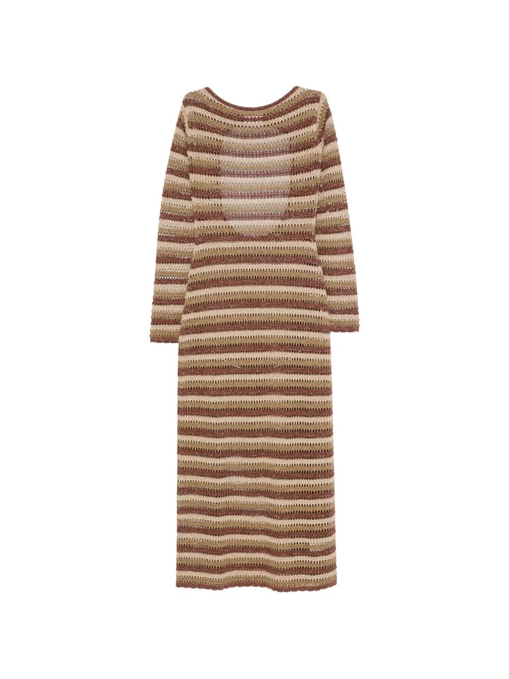 MC2 Saint Barth Robyn gestreepte maxi-jurk Beige